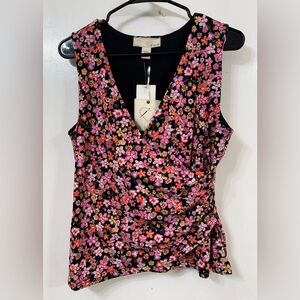 Nordstrom’s  Floral V-Neck Sleeveless Blouse